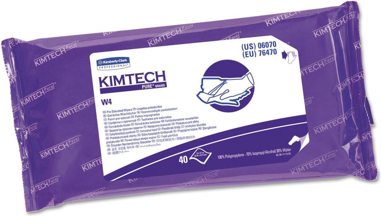 Alt view image 4 of 4 - Kimberly-Clark - 6070 - W4 PreSat Alcohol Wipers, 70% IPA, 9 x 11, White, 40/Pack, 10/Carton