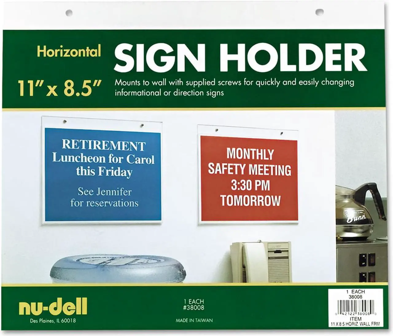 Main image of Acrylic Sign Holder Horizontal 11 x 8.5 Clear NUD38008