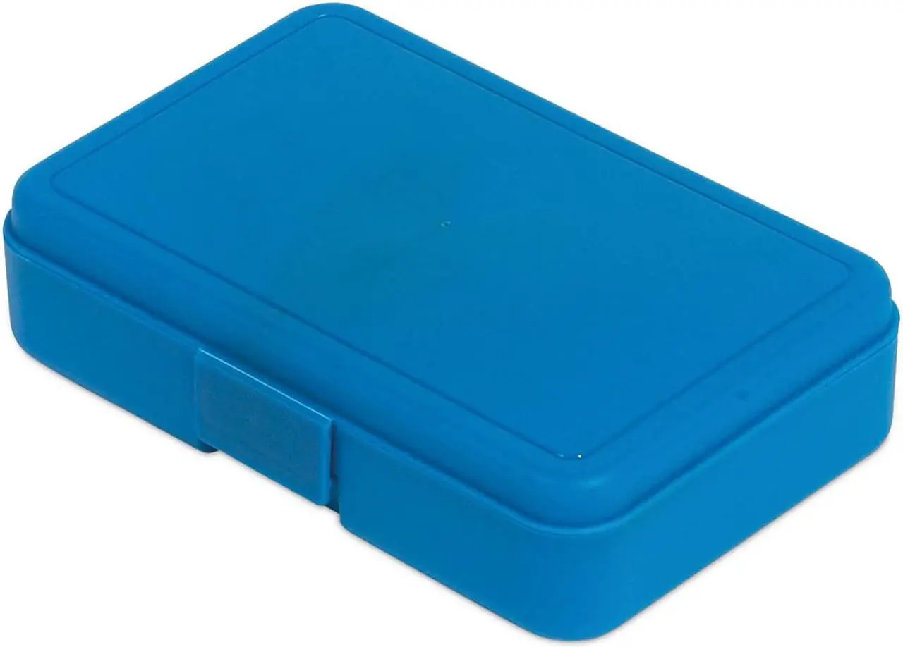 Main image of Deflecto Antimicrobial Pencil Box 7.97 x 5.43 x 2.02 Blue 39504BLU