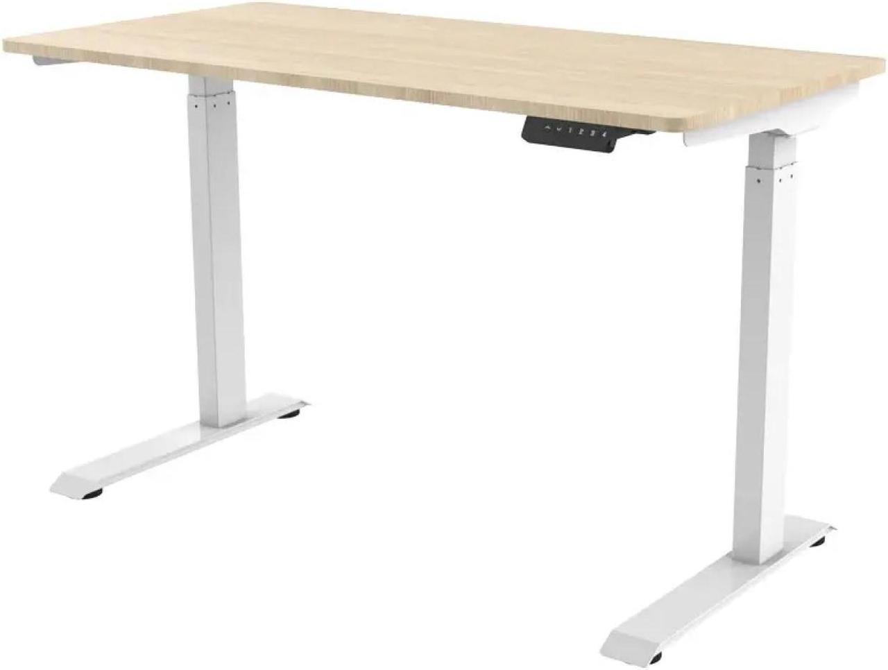 Monoprice Single Motor Adjustable Motorized Sit-Stand Desk White 42764