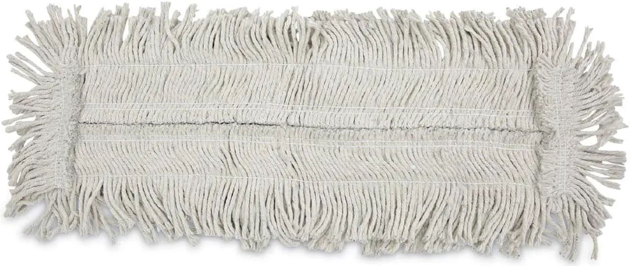 Alt view image 3 of 7 - Boardwalk BWK1624 Disposable Dust Mop Head, Cotton/Synthetic, 24W X 5D, White