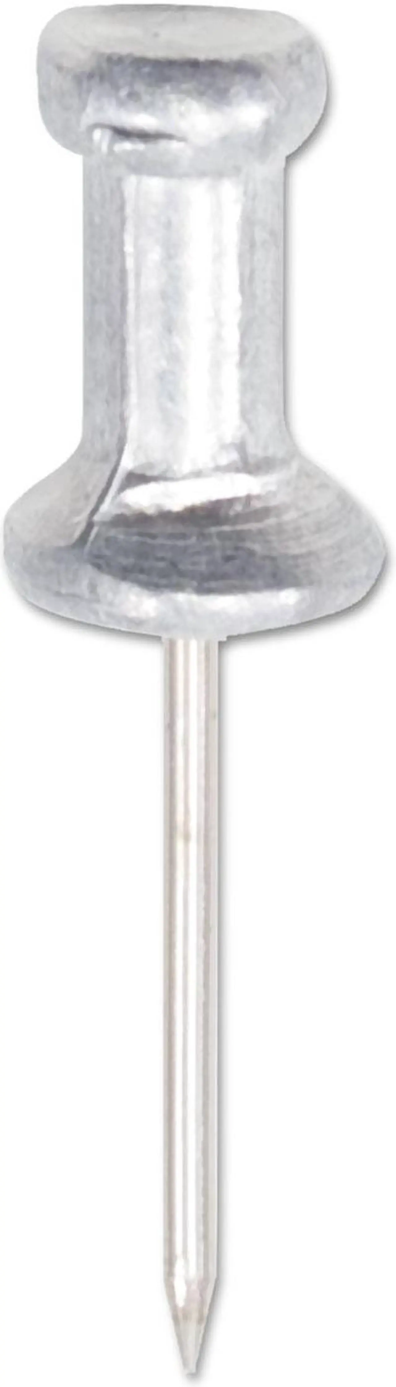 Alt view image 5 of 5 - Gem Aluminum Head Push Pins, Aluminum, Silver, 5/8", 100/Box CPAL5