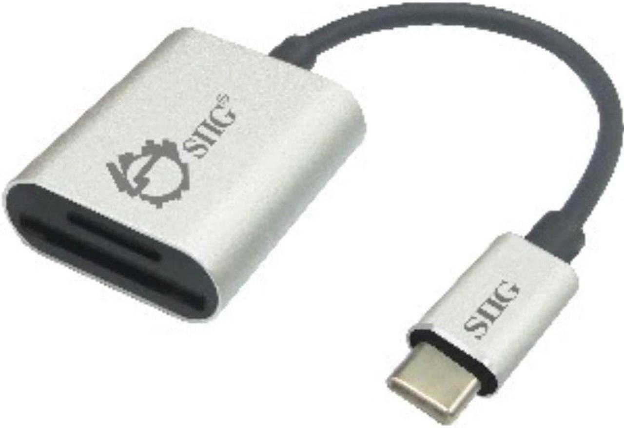 Alt view image 4 of 13 - SIIG JU-MR0F12-S1 Usb-C 2-In-1 Card Reader - Card Reader - 2 In 1 (Multi-Format) - Usb 3.0