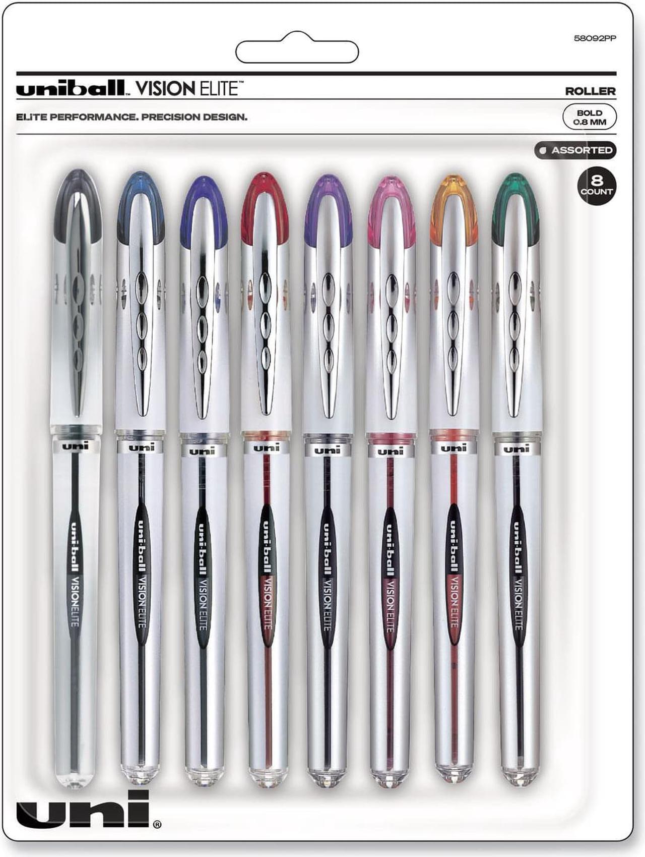Alt view image 3 of 5 - uni-ball VISION ELITE Stick Roller Ball Pen ,PEN,RBALL,MICRO, 8/ST,AST