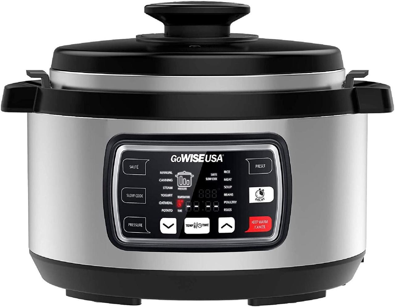 Alt view image 7 of 15 - GoWISE USA GW22708 Ovate 8.5-Qt 12-in-1 Electric Pressure Cooker Oval with Slow Cook, Rice, Yogurt, Egg, Saute, Steamer, Keep Warm Functions + Accessories & Recipes, Stainless Steel