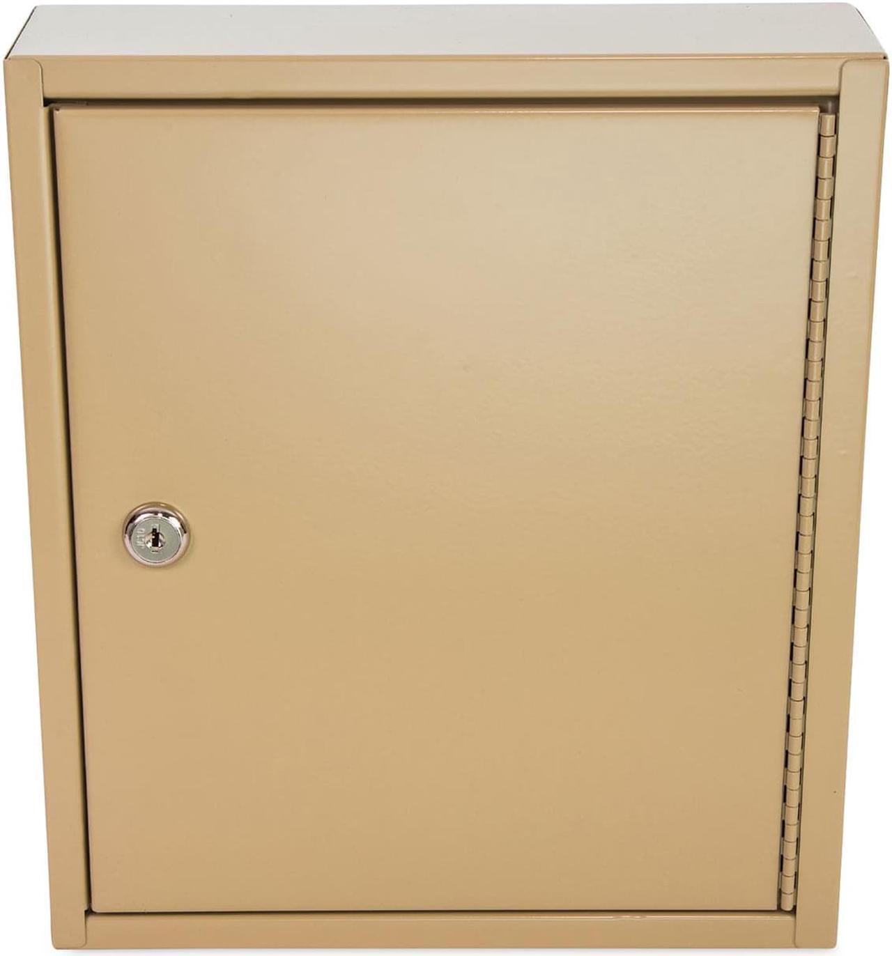 Main image of Key Lockable Key Cabinet 60-Key Metal Sand 10.63 x 3 x 12.13 500131