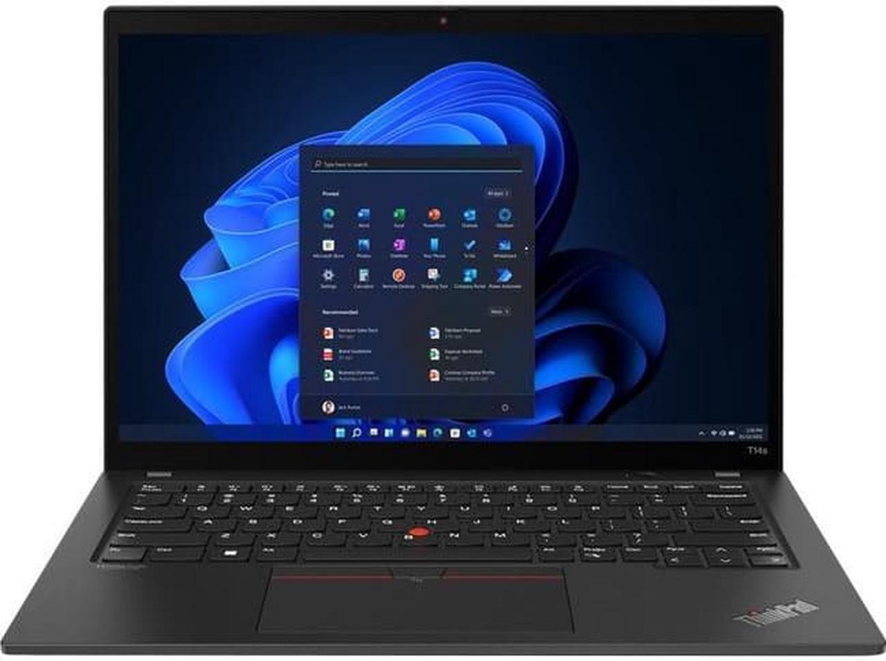 Main image of Lenovo ThinkPad T14s Gen 3 21BR000DUS 14" Touchscreen Notebook - WUXGA - 1920 x 1200 - Intel Core i5 12th Gen i5-1250P Dodeca-core (12 Core) - 16 GB Total RAM - 256 GB SSD - Thunder Black - Intel