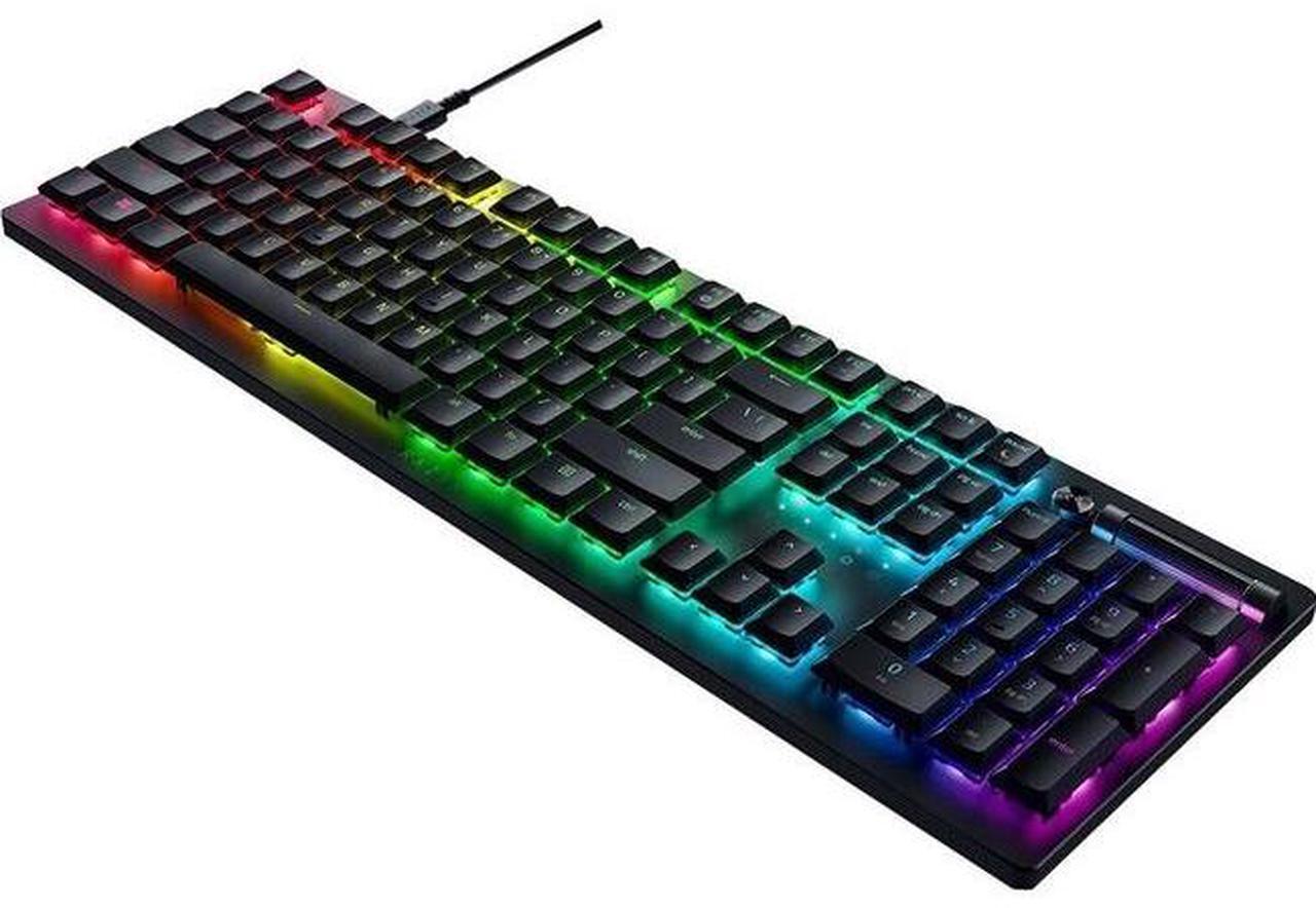 Alt view image 12 of 15 - Razer DeathStalker V2 Gaming Keyboard: Low-Profile Keys - Linear Red Optical Switches - Ultra-Durable Coated Keycaps - Durable Aluminum Top Plate - Multi-Function Roller and Media Button - Chroma RGB