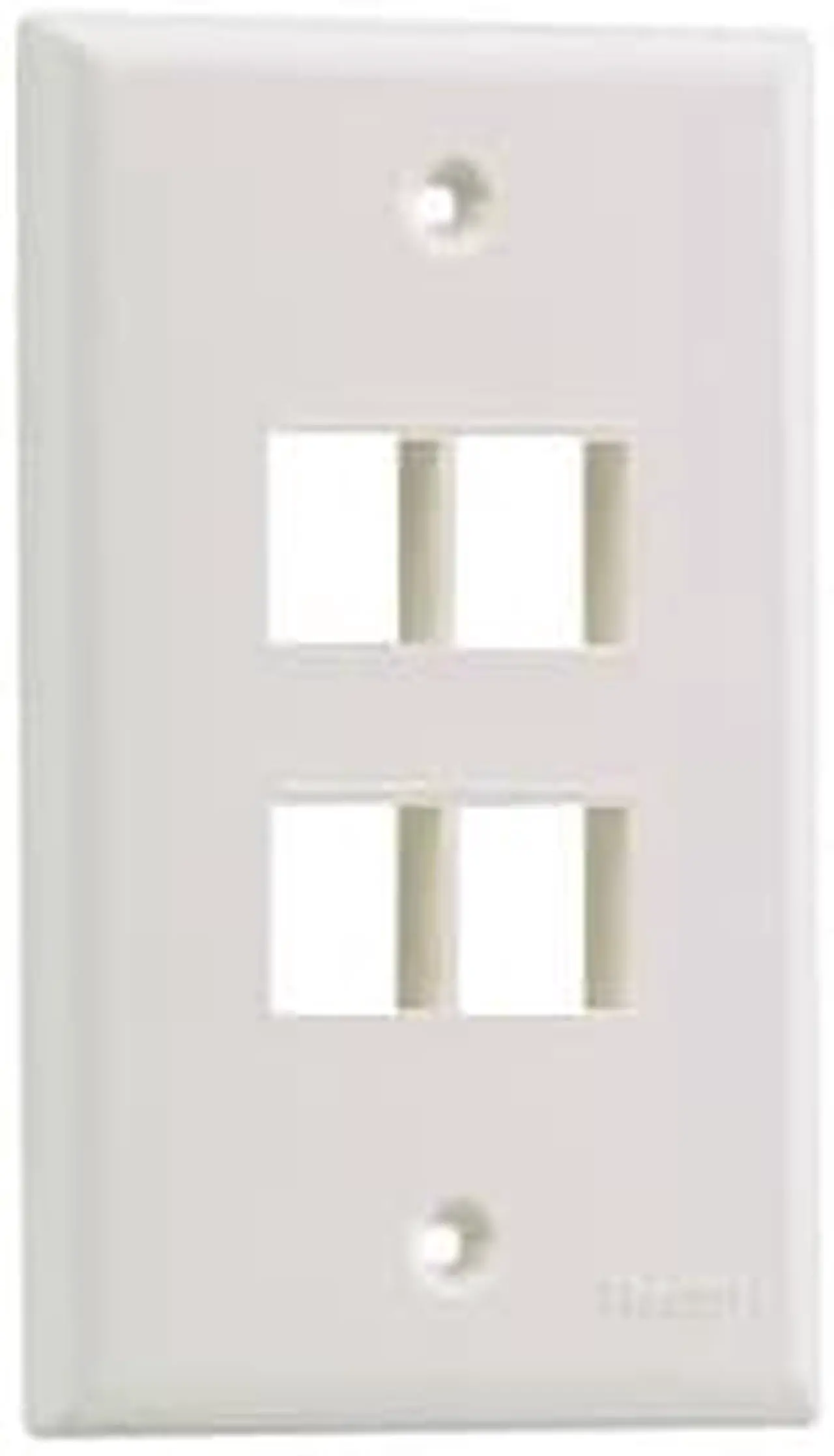 Main image of Panduit NetKey 4 Sockets Single Gang Faceplate NK4FNWH