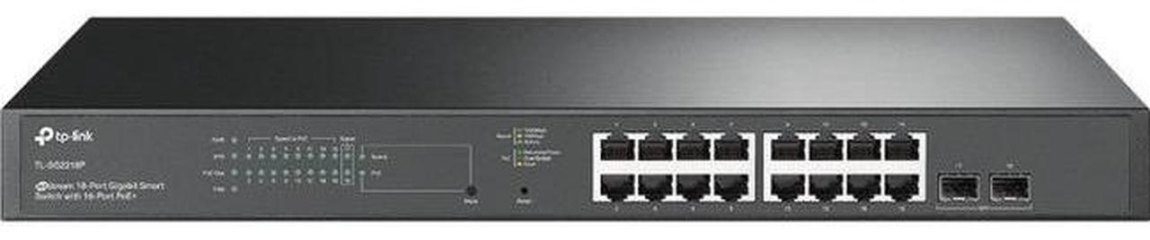 Main image of TP-Link TL-SG2218P | 16 Port Gigabit Smart Managed PoE switch | 16 PoE+ Ports @150W, 2 SFP Slots | Omada SDN Integrated | PoE Recovery | IPv6 | Static Routing