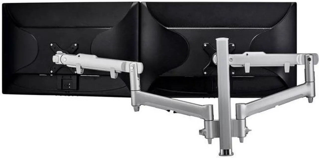 Alt view image 4 of 7 - atdec AWMS-2-D40-F-S Dual 618mm Dynamic Arms on 400mm Post