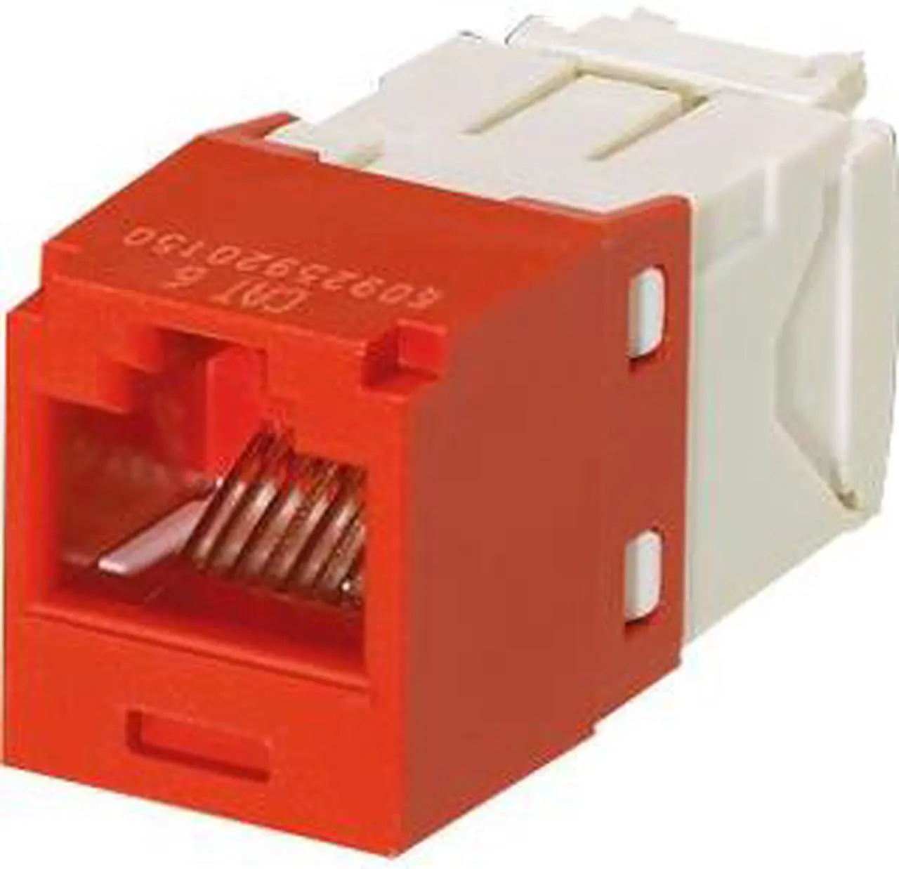 Alt view image 4 of 7 - Panduit CJ688TGRD Mini-Com TX6 Plus Giga-Channel Cat6 Jack Module, Red