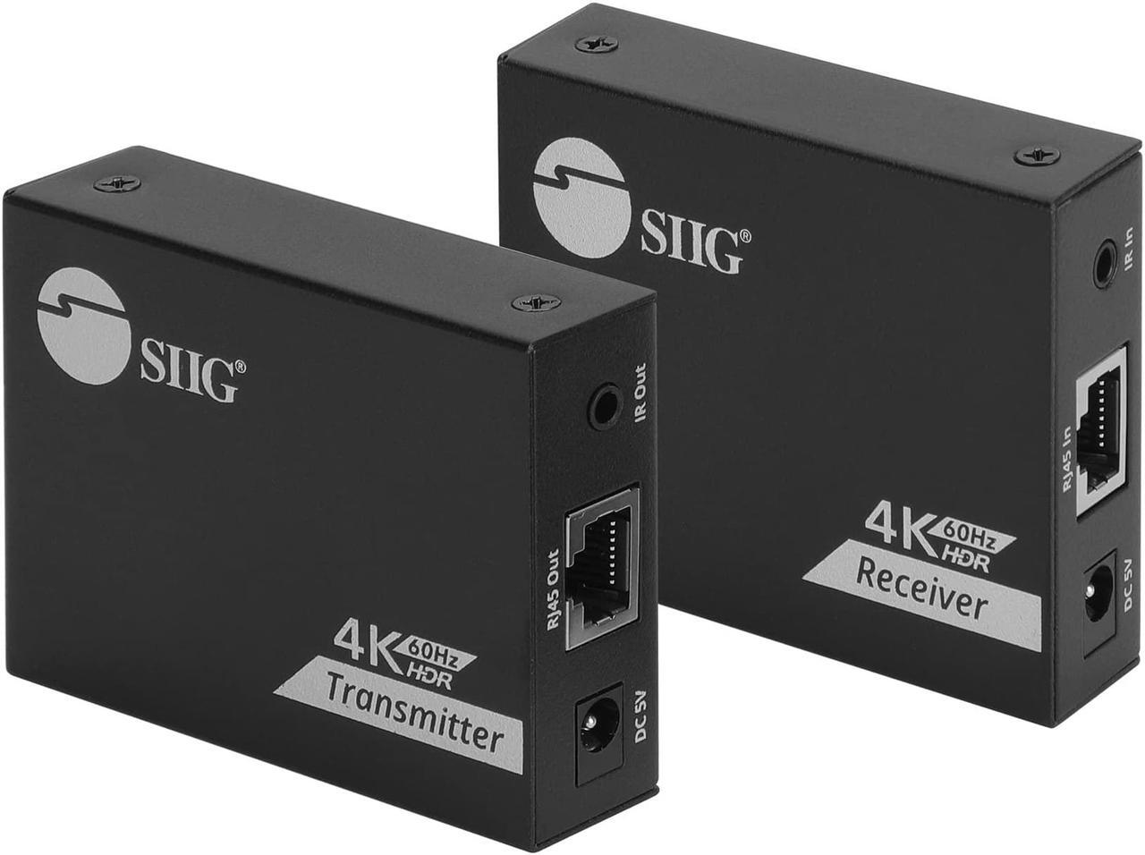 Main image of SIIG 4K60Hz HDMI over Cat6 Extender with Loopout & IR 50m CEH27K11S1