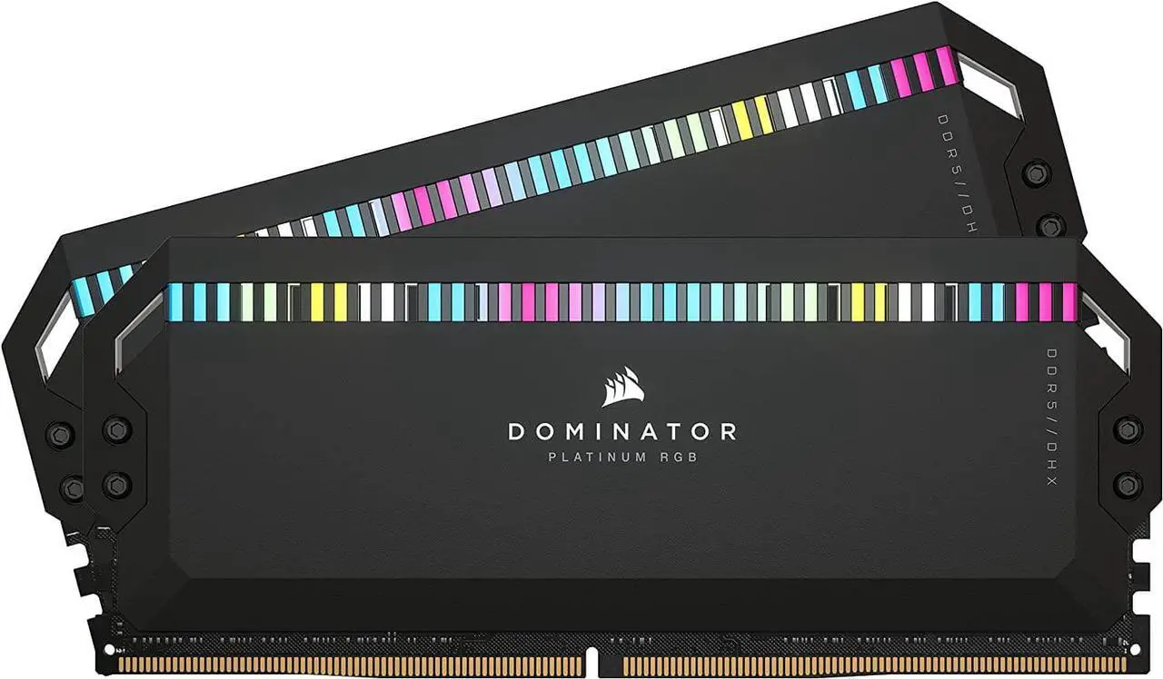 Alt view image 8 of 9 - Corsair Dominator Platinum RGB 64GB (2x32GB) DDR5 DRAM 6600MT/s C32 Memory Kit - Black - For Motherboard, Desktop PC - 64 GB (2 x 32GB) - DDR5-6600/PC5-52800 DDR5 SDRAM - 6600 MHz - CL32 - 1.40 V - Un