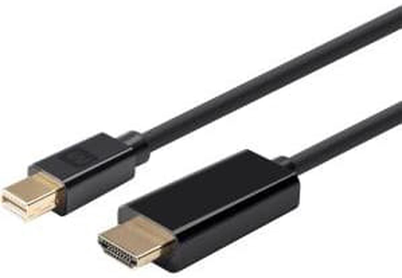 Monoprice Mini DisplayPort 1.2a to HDTV Cable - 6 Feet - Black | Supports Up to 4K Resolution And 3D Video - Select Series