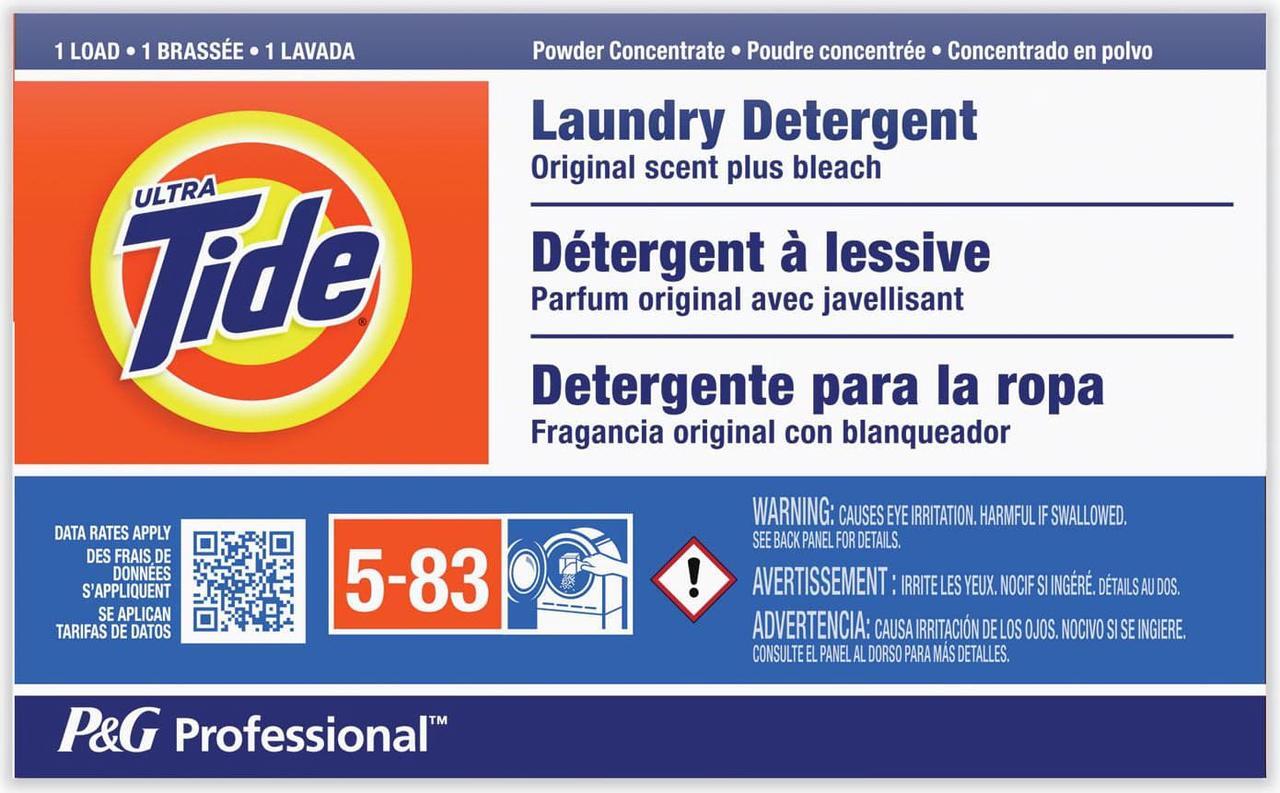 Main image of Tide Powder Laundry Detergent Plus Bleach Vending Box 156/Ctn 80360892