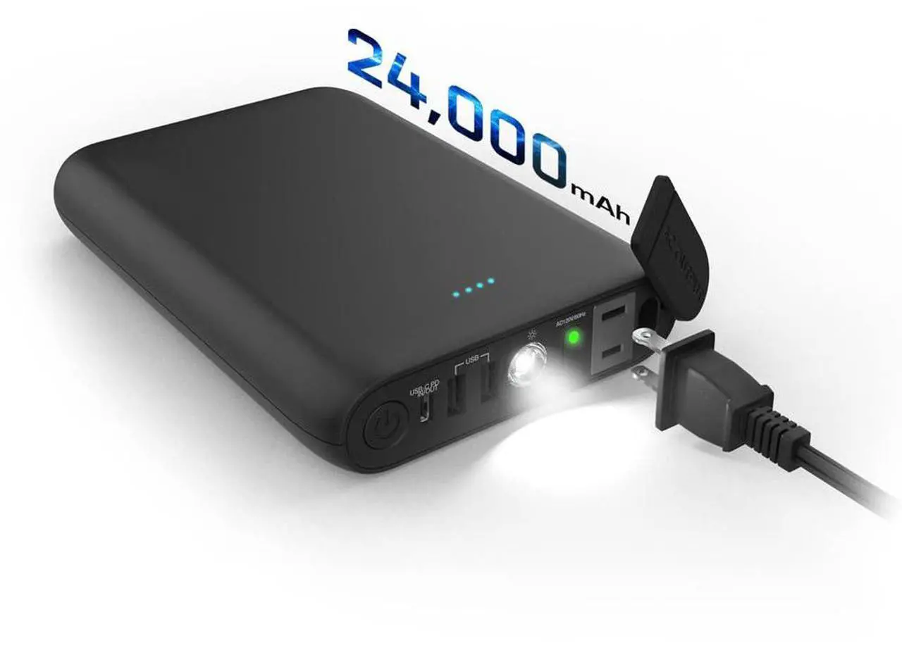Alt view image 2 of 13 - Mobile Edge CORE Power 24,000mAh AC/USB Laptop Power Charger
