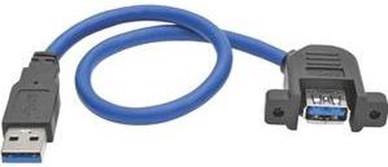 Alt view image 7 of 7 - Tripp Lite USB 3.0 Superspeed Panel Mount Type-A Extension Cable (M/F) 1 ft. (U324-001-APM)