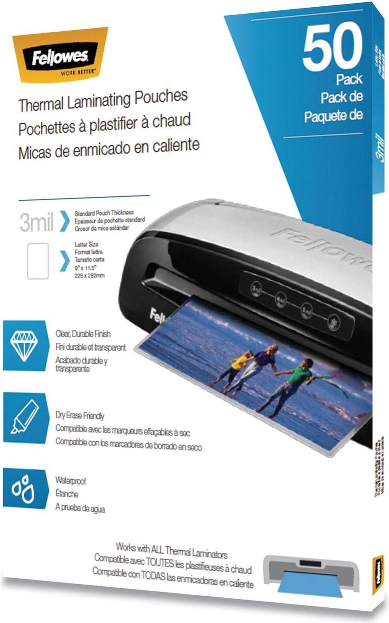 Alt view image 9 of 20 - FEL5744301 Fellowes Thermal Laminating Pouches, Letter, 3 mil, 50/Pack