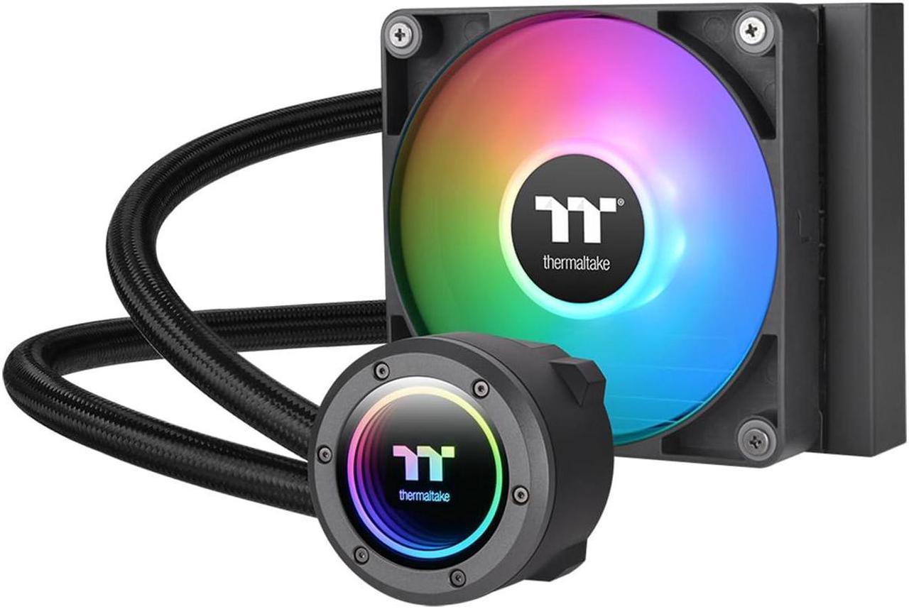 Thermaltake TH120 ARGB Sync V2 CPU Liquid Cooler/AlO Liquid Cooling/Fan 120mm*1/PWM 500~2000 RPM/Mirror Waterblock/MB ARGB Sync Control, CL-W360-PL12SW-A