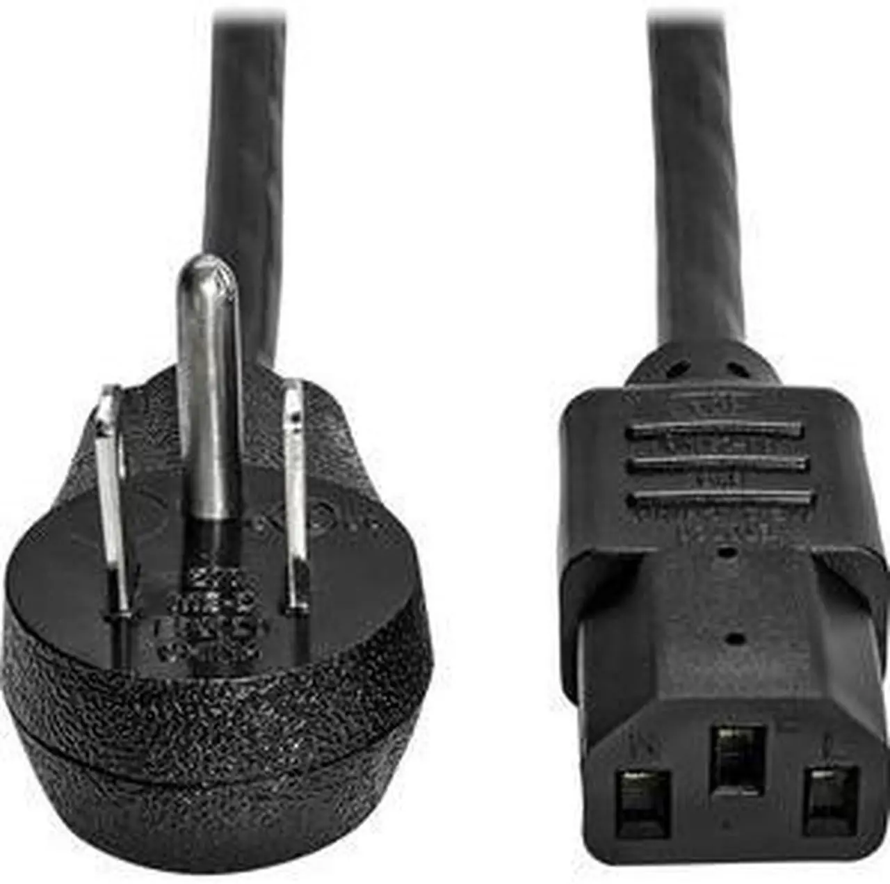 Alt view image 8 of 8 - Tripp Lite Model P007-002-15D 2 ft. Desktop Computer Power Cord, Right-Angle 5-15P to C13 - Heavy Duty, 15A, 125V, 14 AWG, 2 ft. Black