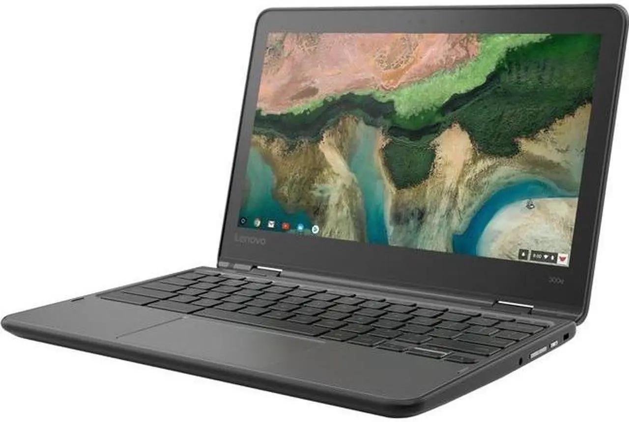 Main image of Lenovo 300e Chromebook 2nd Gen 81MB006RUS 11.6" Touchscreen Chromebook - HD - 1366 x 768 - Intel Celeron N4120 Quad-core (4 Core) 1.10 GHz - 8 GB RAM - 64 GB Flash Memory - Black - Chrome OS - In