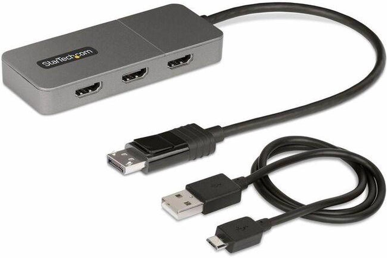 StarTech 3-Port MST Hub DisplayPort to Triple 4K 60Hz MST14DP123HD