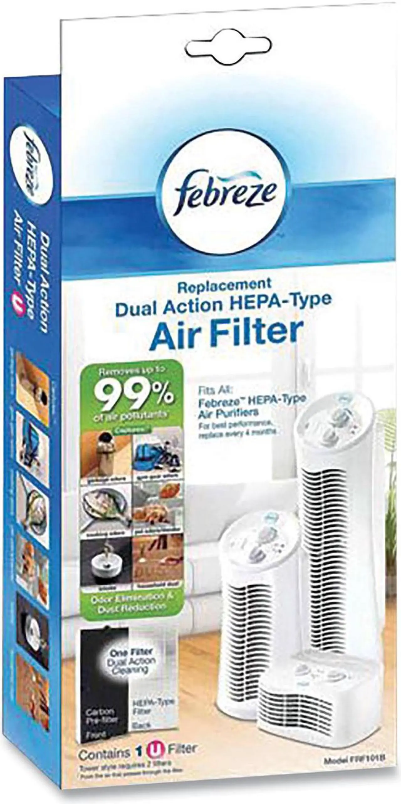 Alt view image 2 of 2 - Febreze Honeywell Air Purifier HEPA Replacement Filter - HEPA - For Air Purifier - Remove Airborne Particles, Remove Odo