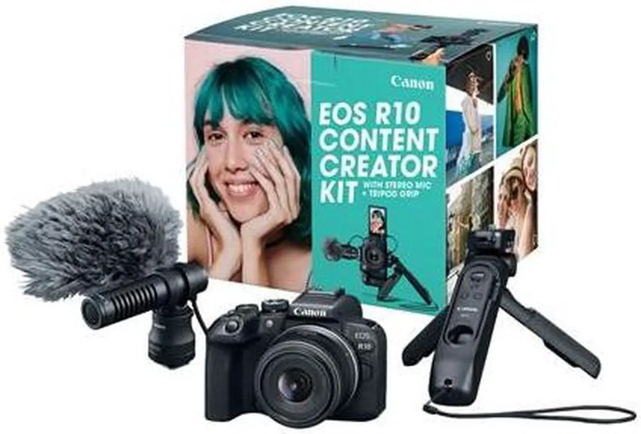 Alt view image 18 of 20 - Canon EOS R10 Mirrorless Camera w/RF-S18-45mm f/4.5-6.3 is STM Lens Kit (Content Creator kit)