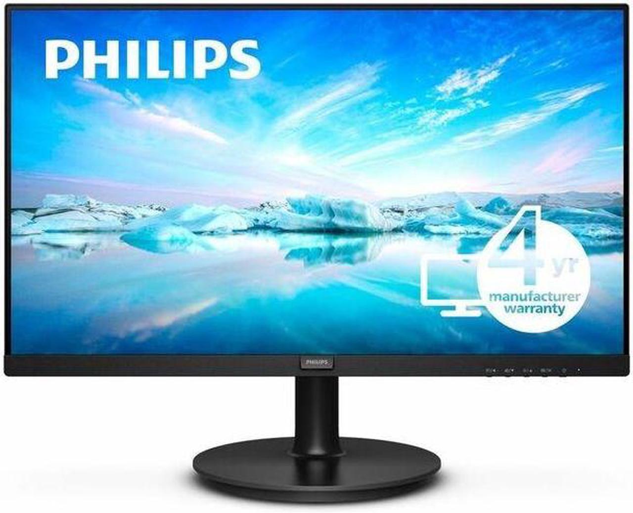 Philips V-line 241V8LBS 24" Class Full HD LED Monitor - 16:9 - Textured Black - 23.8" Viewable - Vertical Alignment (VA) - WLED Backlight - 1920 x 1080 - 16.7 Million Colors - Adaptive Sync