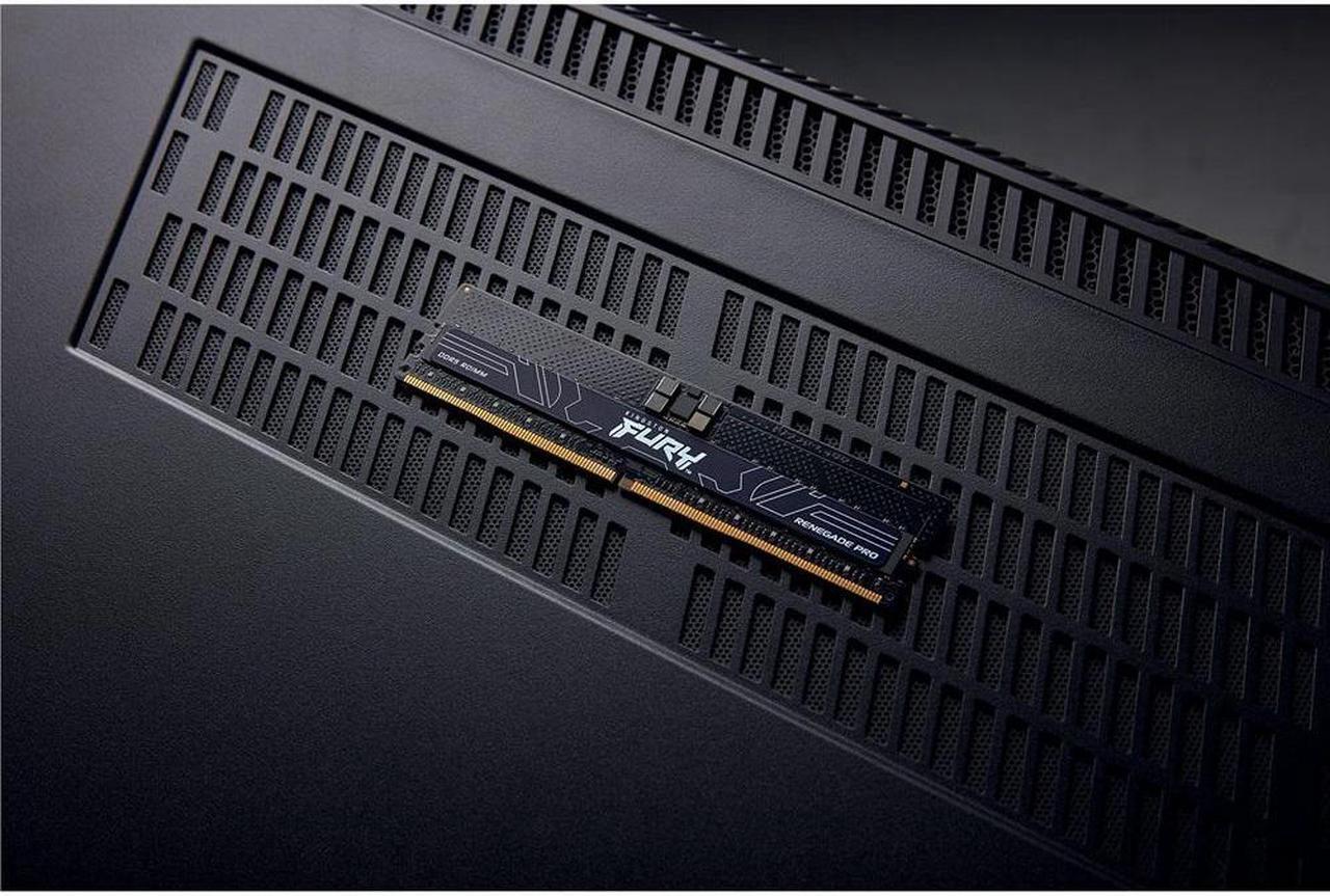 Alt view image 9 of 9 - Kingston 128GB (4 x 32GB) DDR5 6400MT/s CL32 FURY Renegade Pro RDIMM Black EXPO - For Motherboard - 128 GB (4 x 32GB) - DDR5-6400/PC5-51200 DDR5 SDRAM - 6400 MHz Dual-rank Memory - CL32 - 1.40 V - ECC