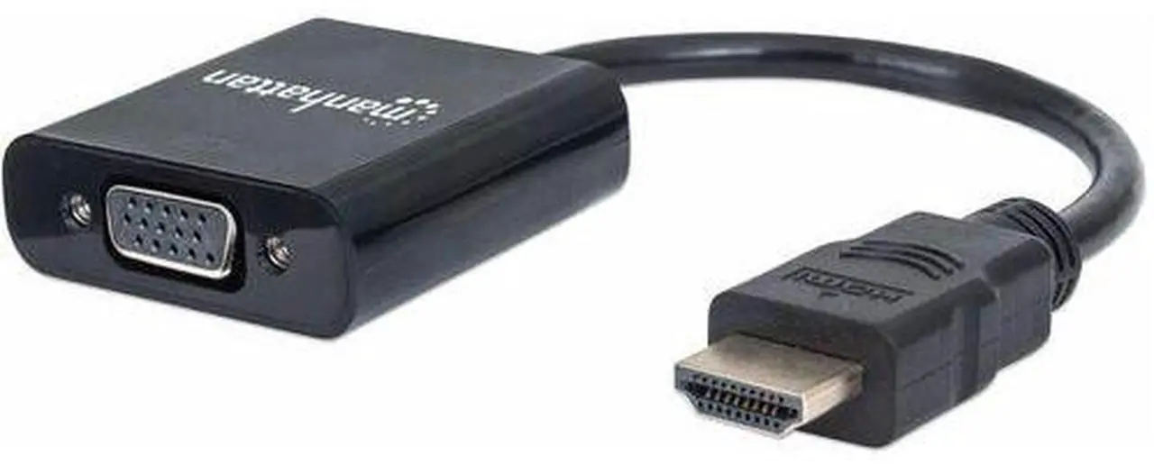 Alt view image 7 of 10 - Manhattan Hdmi Male To Vga Female Converter With Optional Usb Micro-B Power Port - Retail Blister