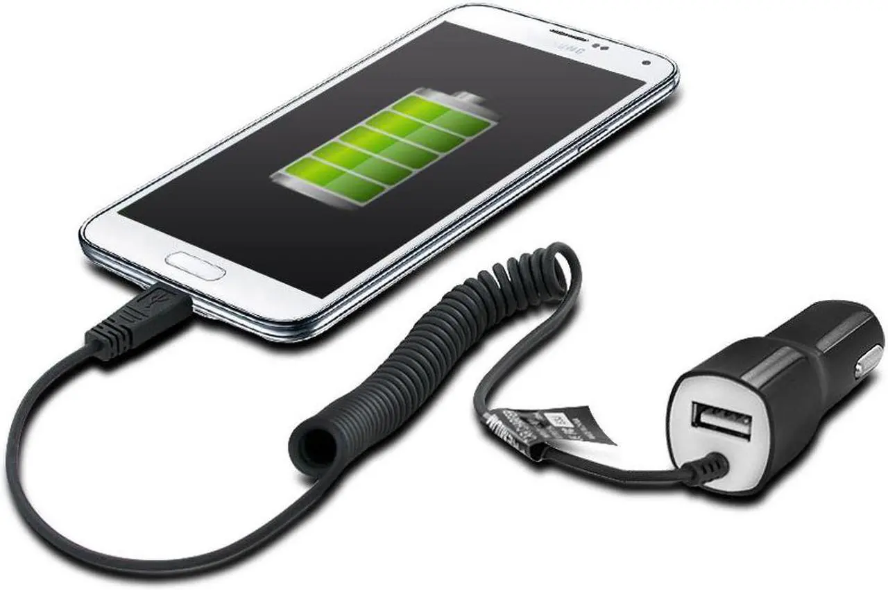 Alt view image 2 of 2 - Muvit Rapid 2.1A Premium Micro USB Car Charger with USB Port
