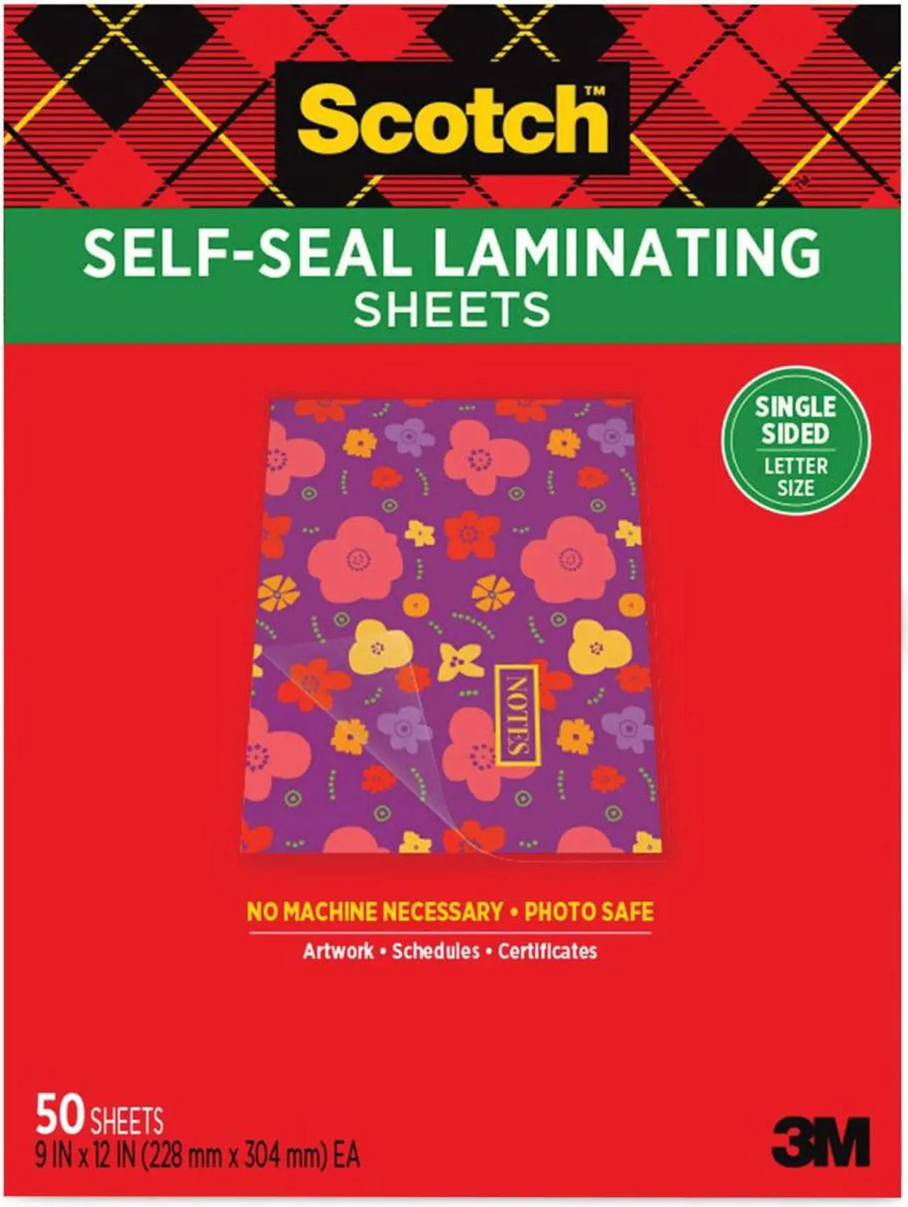 Alt view image 8 of 9 - Scotch Self-Sealing Laminating Sheets LS854SS-50