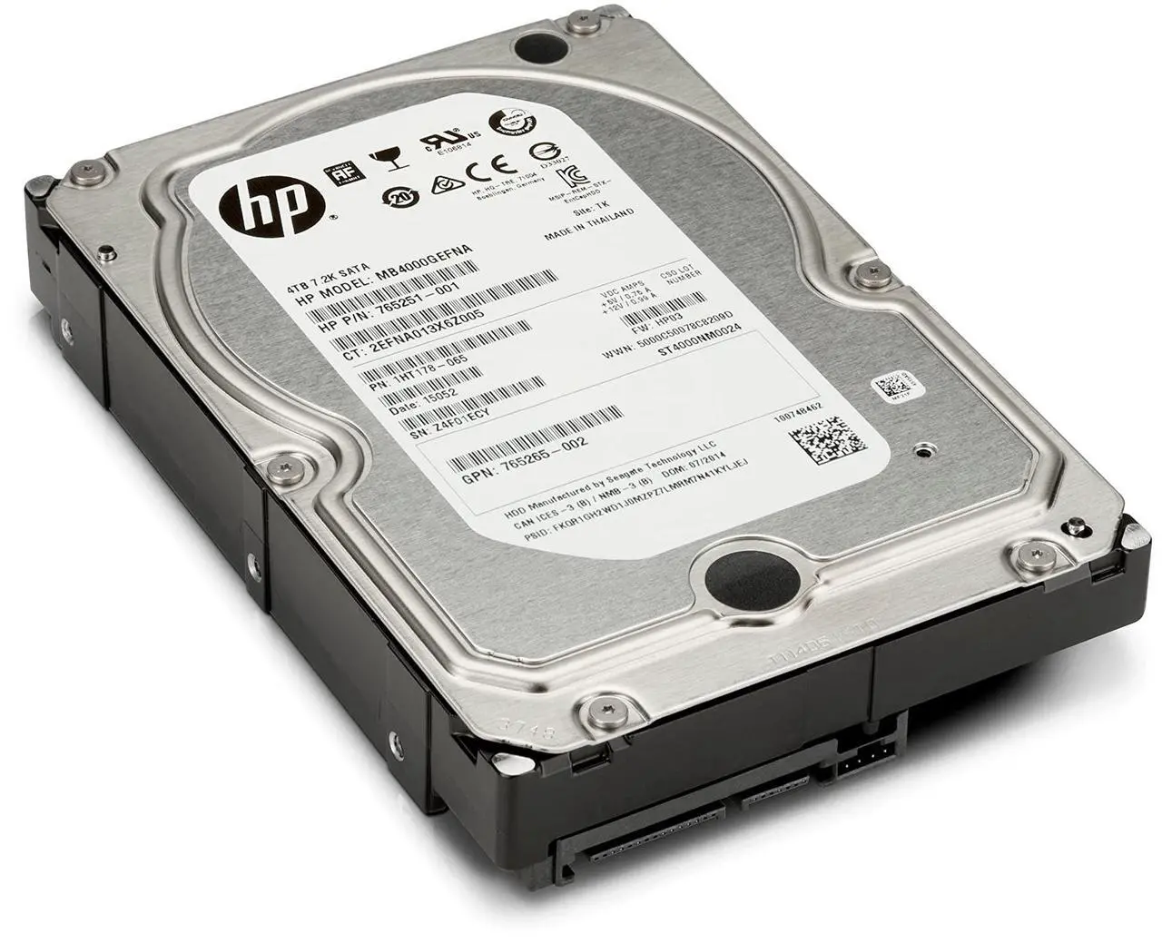 Alt view image 9 of 12 - HP K4T76AA 4TB 7200 RPM SATA 6.0Gb/s 3.5" Hard Drive