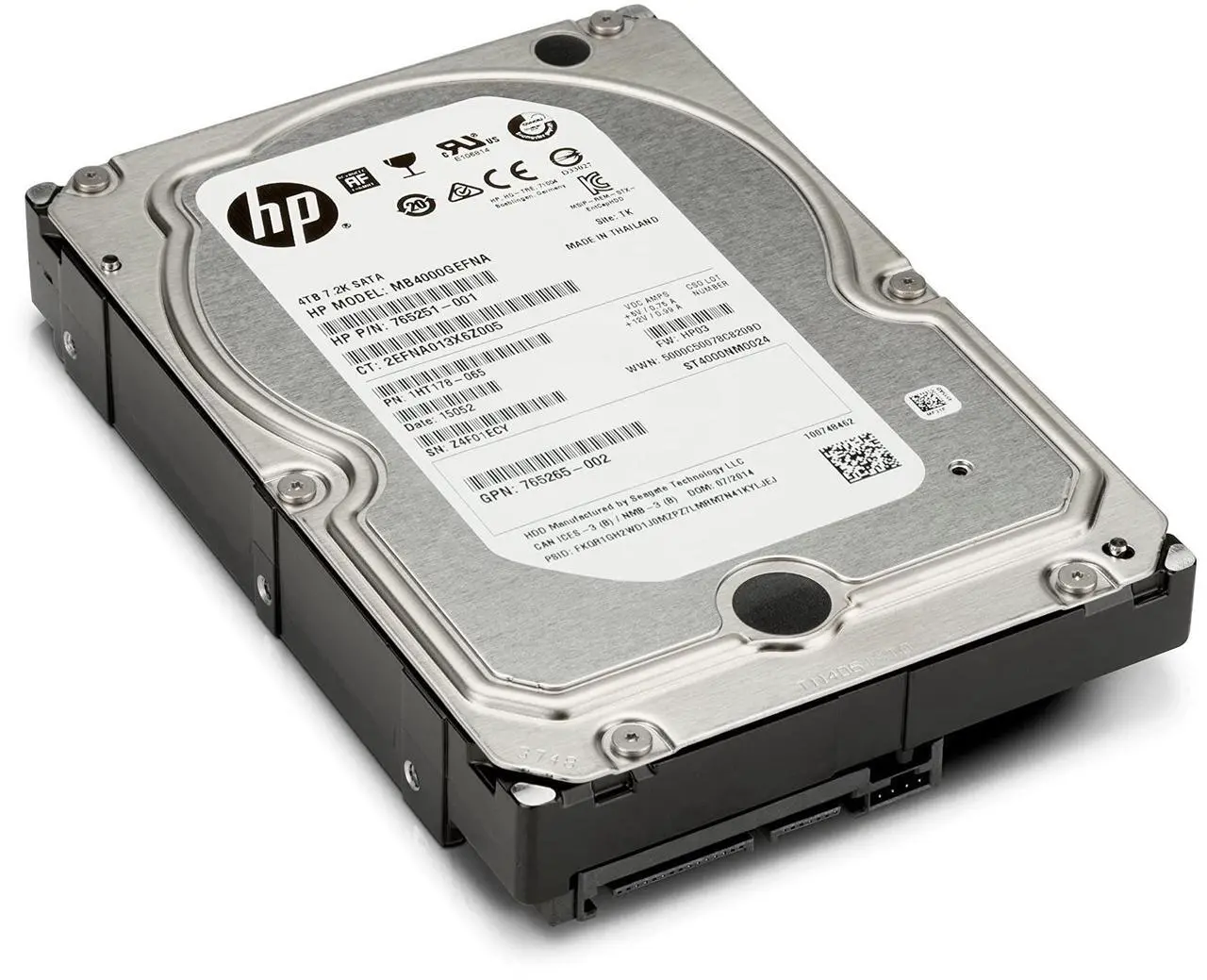 Alt view image 11 of 12 - HP K4T76AA 4TB 7200 RPM SATA 6.0Gb/s 3.5" Hard Drive