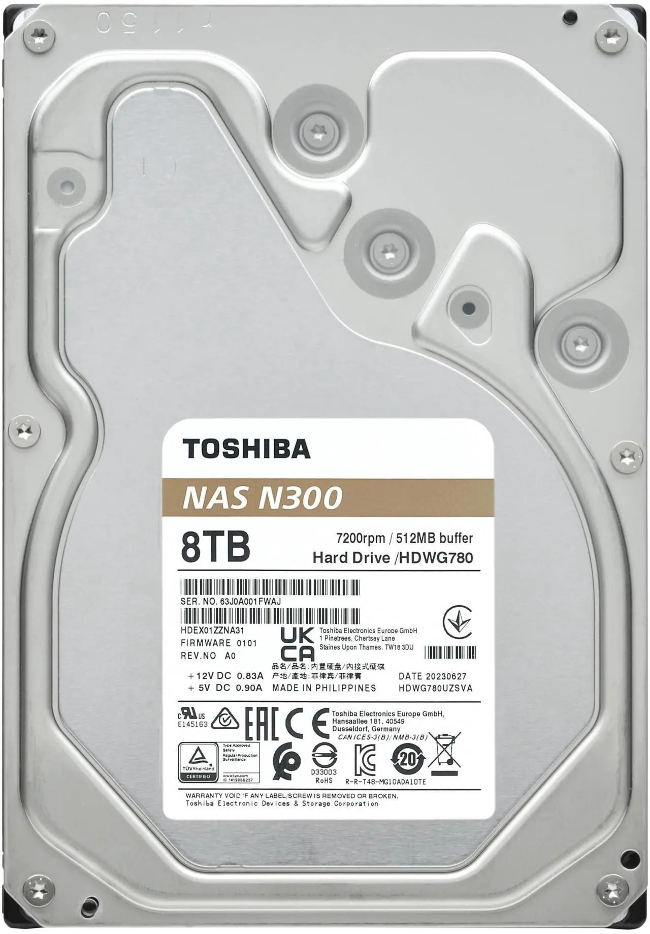 Alt view image 13 of 14 - Toshiba Toshiba 8TB N300 7200 RPM SATA III 3.5" Internal NAS HDD #HDWG780XZSTA