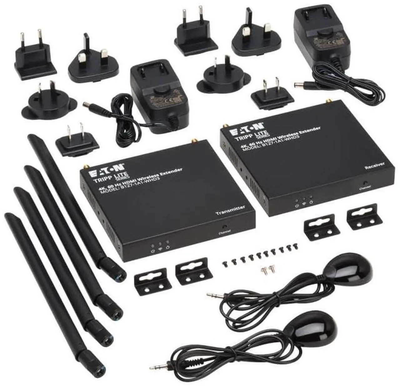 Alt view image 12 of 15 - Eaton Tripp Lite Series HDMI over Wireless Extender Kit w IR, 4K 60 Hz, Wireless HDMI, Switchable Channel, Up to 164 ft. (50 m) - 164.04 ft Range - 1 x HDMI In - 2 x HDMI Out - 1 - 1 - 1080p, 720p - 4