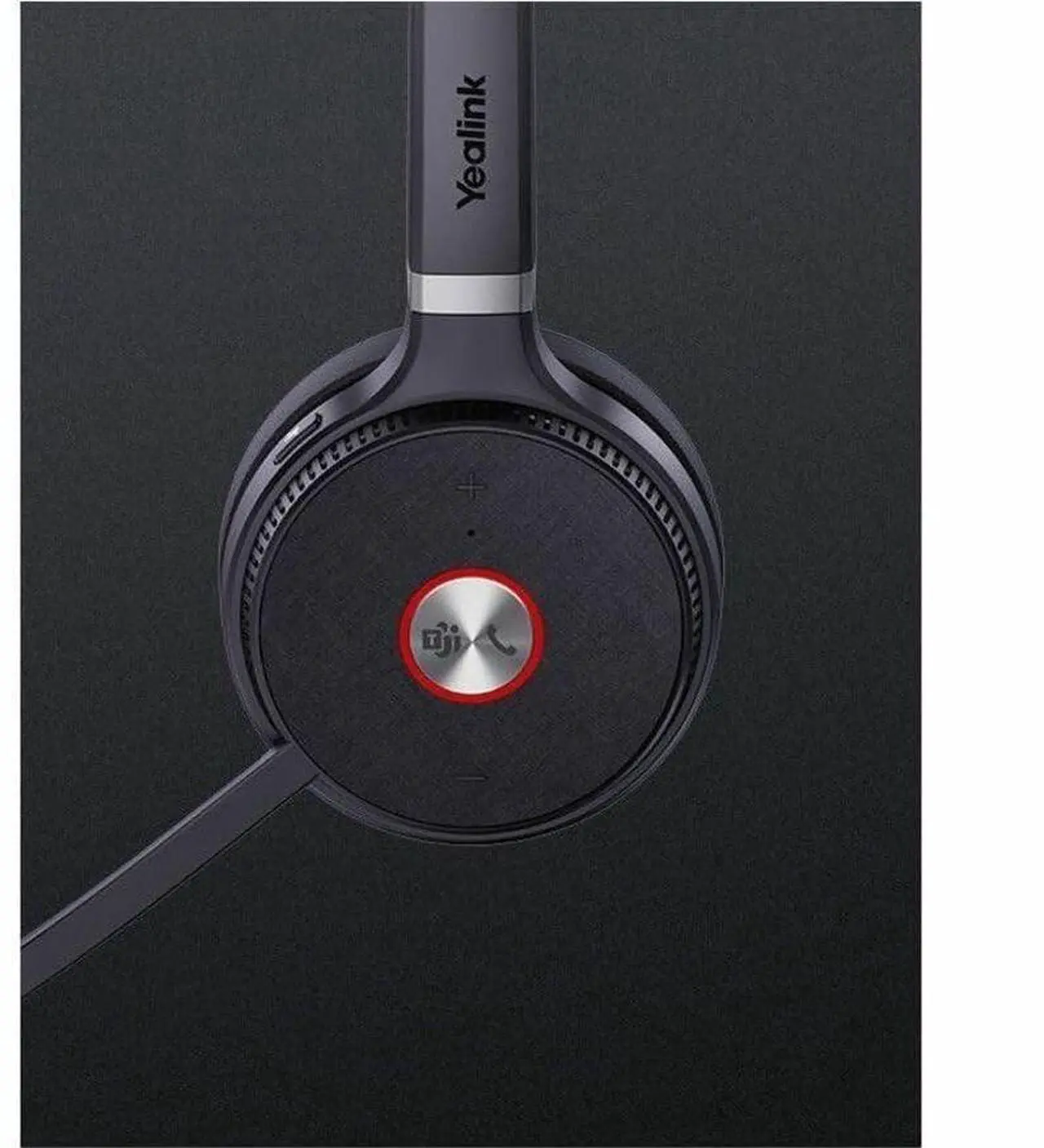 Alt view image 12 of 14 - Yealink WH62 Headset - Microsoft Teams Certification - Stereo - Wireless - DECT - 524.9 ft - 32 Ohm - 20 Hz - 20 kHz - On-ear, Over-the-head - Binaural - Ear-cup