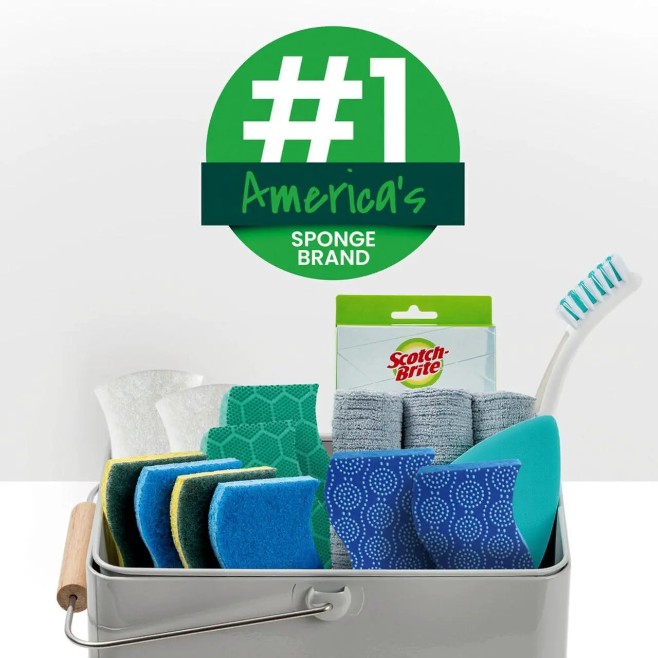 Alt view image 11 of 13 - 3M 93684 Scotch Brite 9 Pack Non-Scratch Scrub Sponges