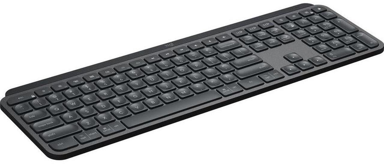 Alt view image 10 of 10 - Logitech MX Keys Advanced Wireless Illuminated Keyboard, Tactile Responsive Typing, Backlighting, Bluetooth, USB-C, Apple macOS, Microsoft Windows, Linux, iOS, Android, Metal Build - Graphite