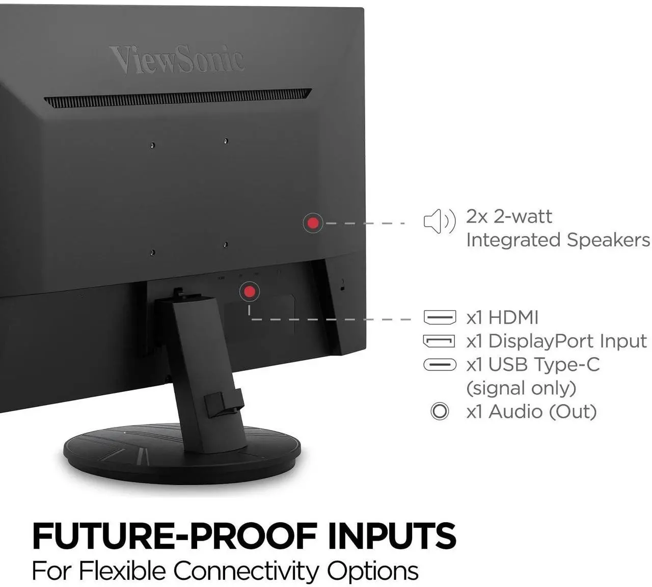 Alt view image 20 of 20 - ViewSonic VX2716A 27 Inch 1080p 1ms 120Hz IPS Gaming Monitor with Eye Care, USB C, HDMI 1.4, and DisplayPort Inputs