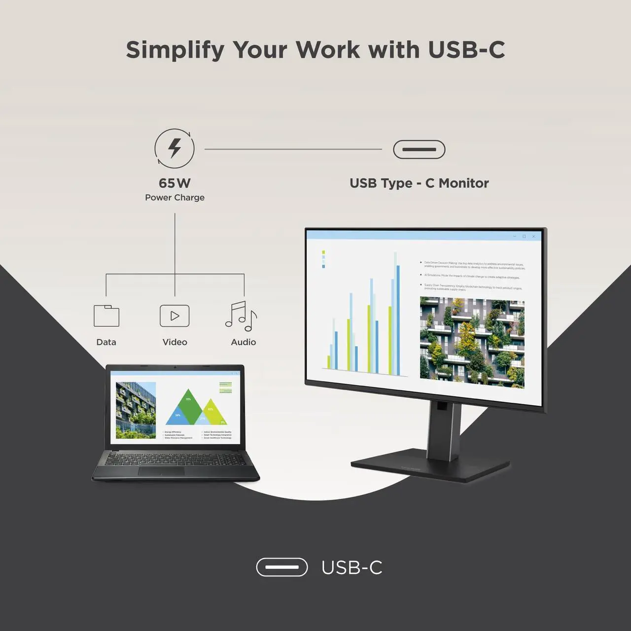 Alt view image 18 of 20 - ViewSonic VG2452 24 Inch IPS 1080p Ergonomic Monitor with Tilt, Swivel, Pivot, Height Adjust, 100Hz, USB Hub, HDMI, DisplayPort, and 65W USB C Inputs