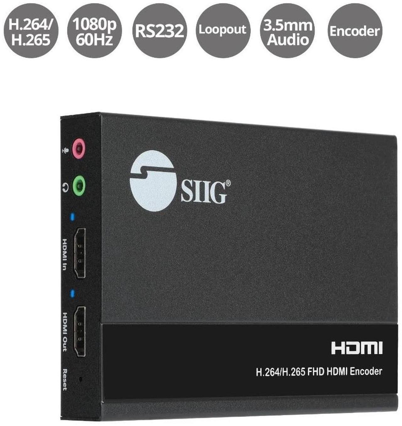 Alt view image 12 of 17 - SIIG 1080p HDMI Video H.264 H.265 IPTV Encoder with Loopout CEH27511S1