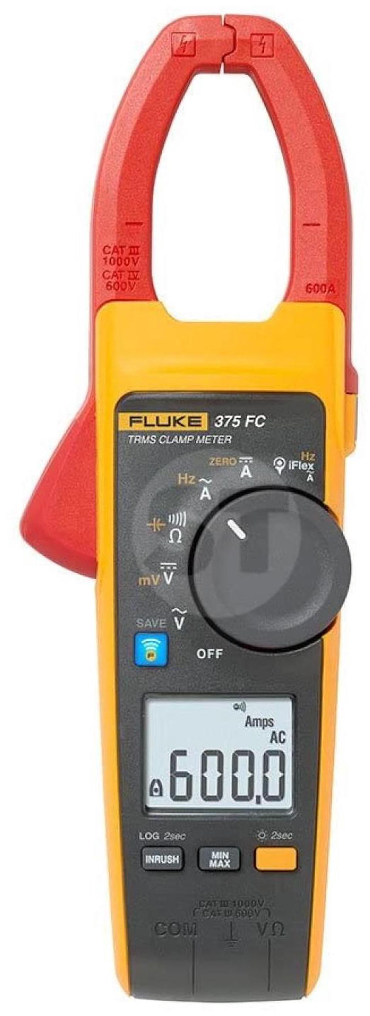 Alt view image 13 of 17 - Fluke - FLUKE-375/FC - FLUKE-375 FC - Clamp Meter, Auto, True RMS, 600 A AC, 1 kV AC, 1 kV DC, 34 mm Jaw Opening Max.