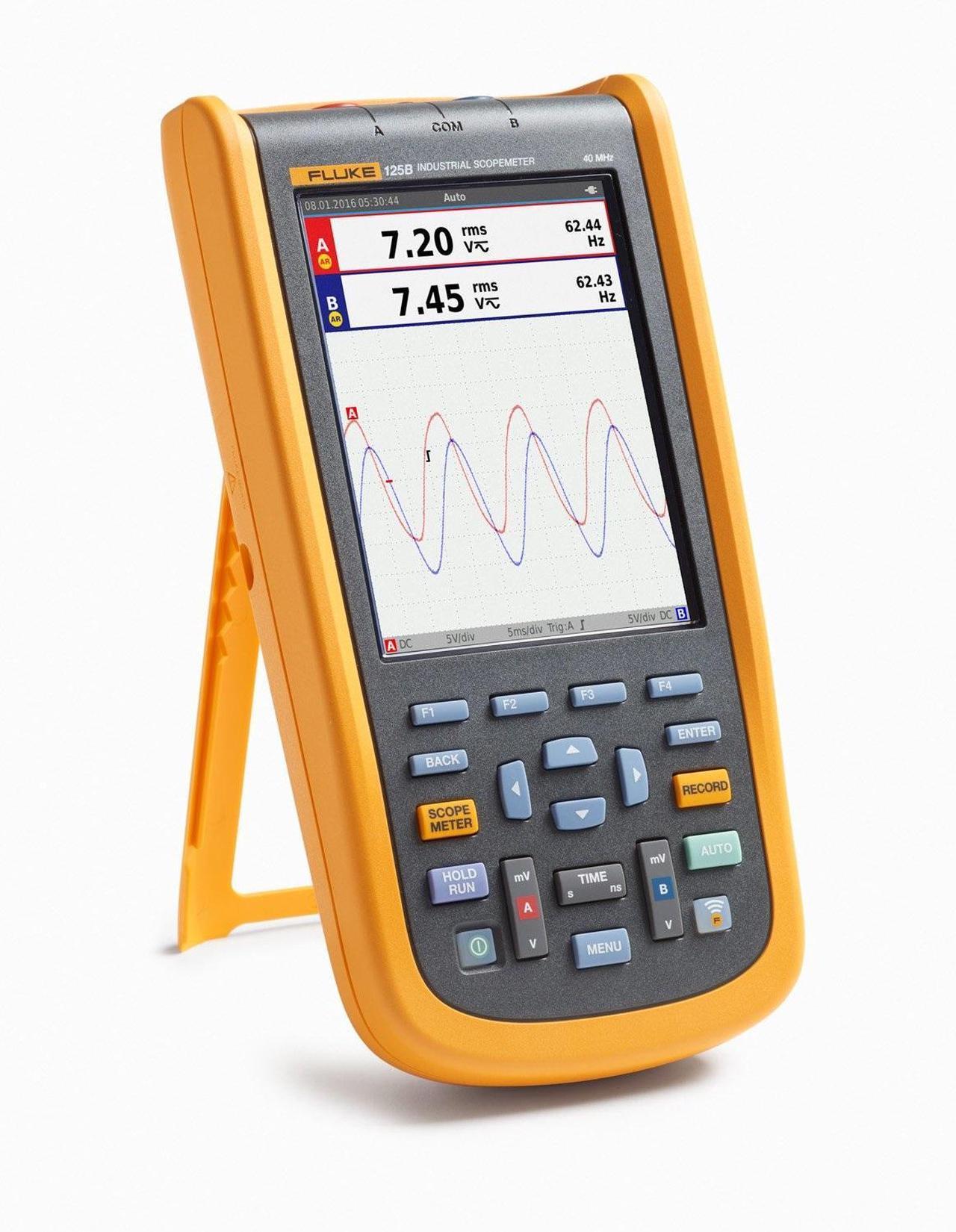 Alt view image 6 of 11 - Fluke 123B Industrial ScopeMeter® Hand-Held Oscilloscope, 20 MHz