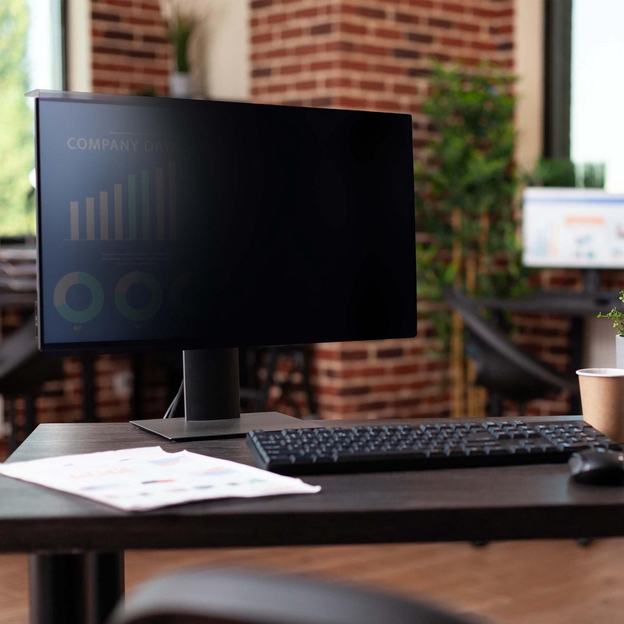 Alt view image 14 of 14 - Monitor - Black Hanging Acrylic Privacy Filter