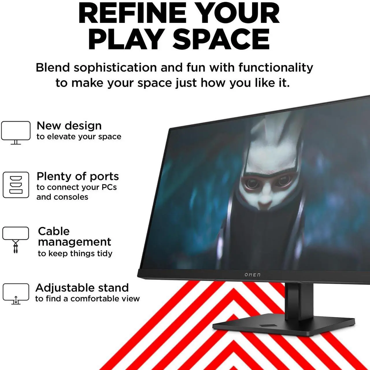 Alt view image 20 of 20 - OMEN by HP 23.8 inch FHD 165Hz Gaming Monitor - OMEN 24 23.8" FHD (1920 x 1080)