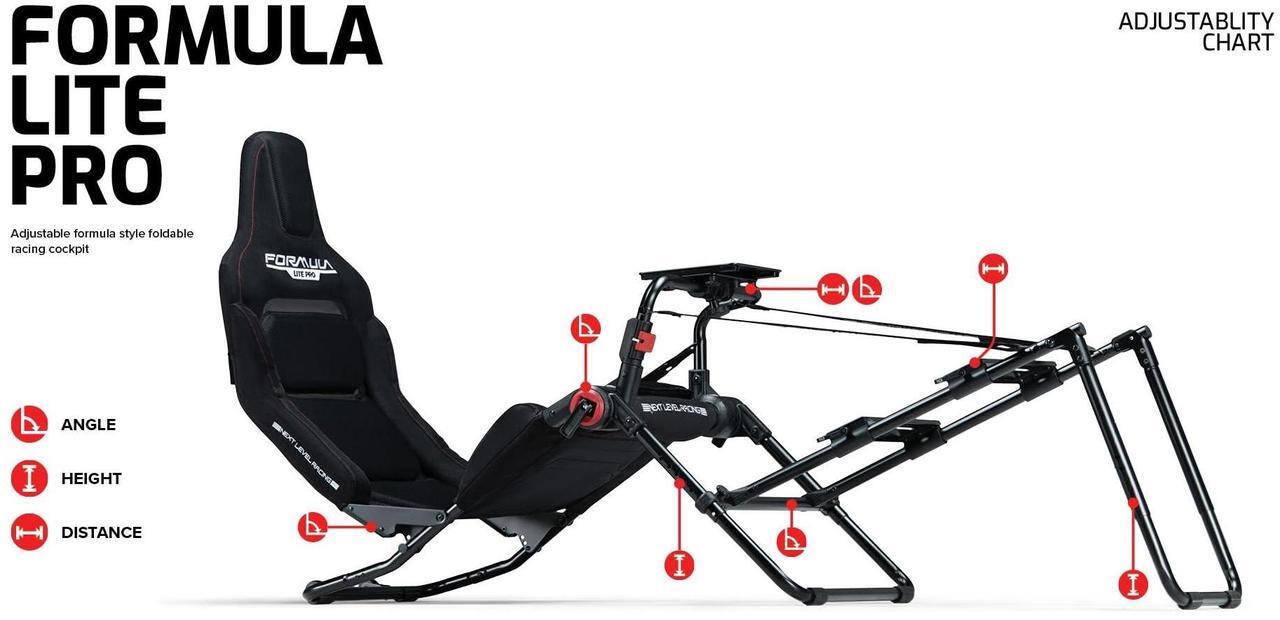 Alt view image 8 of 8 - Next Level Racing Formula Lite Pro Simulation Cockpit NLRS038