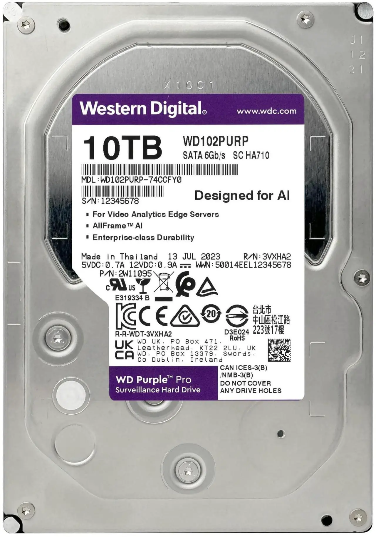 WD Purple Pro Hard Drive - Thumbnail 4